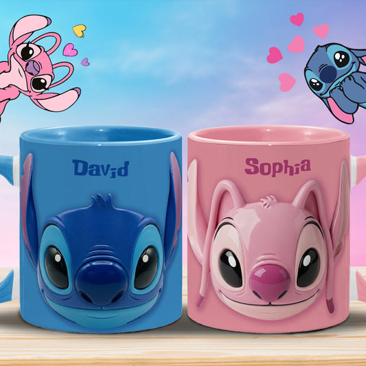 Blue Ohana - Personalized Ohana Accent Mug