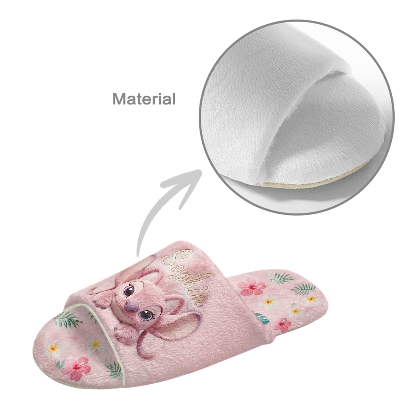 Blue & Pink Alien Monster - Personalized Ohana Open-Toe Slippers