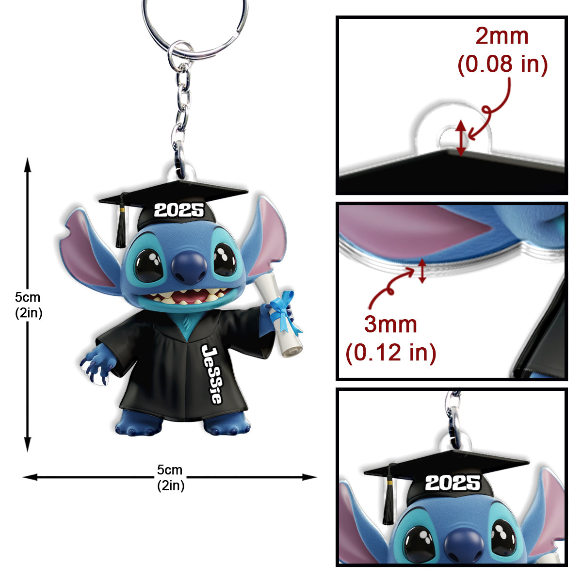 Happy Graduation 2025 - Personalized Ohana Keychain