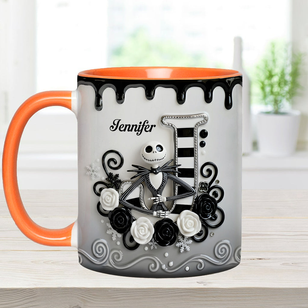 The Christmas Nightmare, Initial Customized - Personalized Nightmare Accent Mug & Coaster
