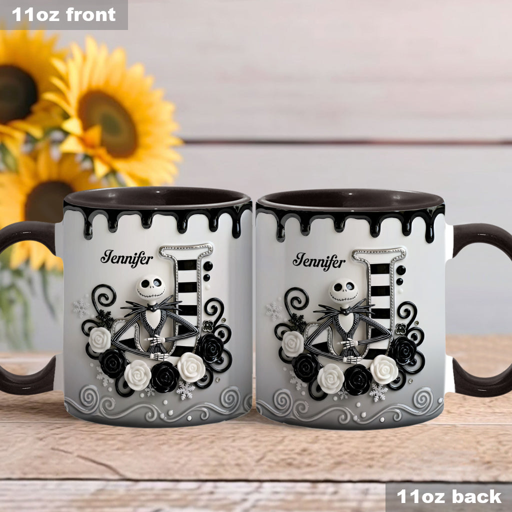 The Christmas Nightmare, Initial Customized - Personalized Nightmare Accent Mug & Coaster
