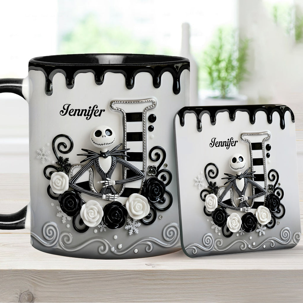 The Christmas Nightmare, Initial Customized - Personalized Nightmare Accent Mug & Coaster
