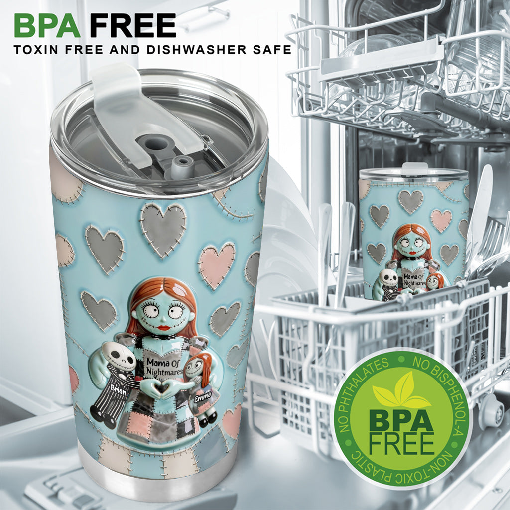 Mama Of Nightmares - Personalized Nightmare Tumbler