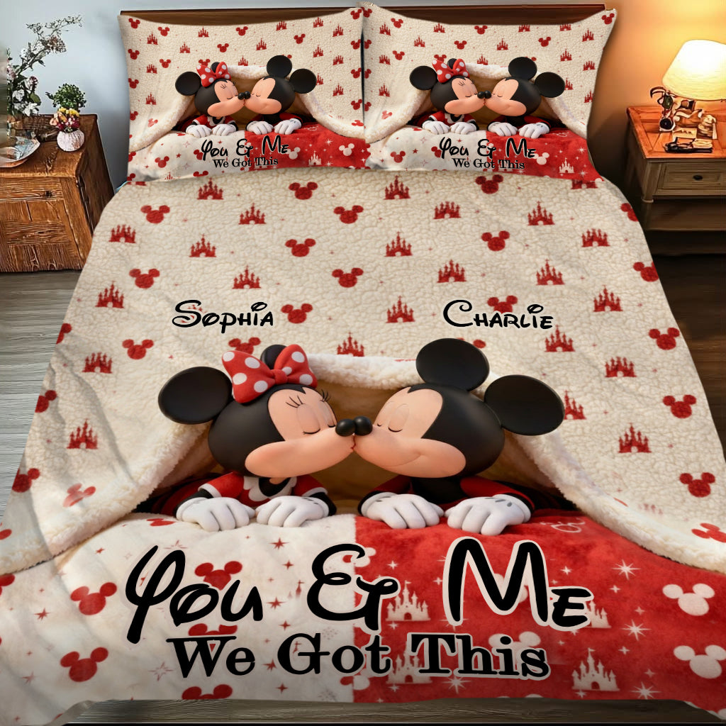 You & Me We Got This - Personalized Mouse Quilt Set