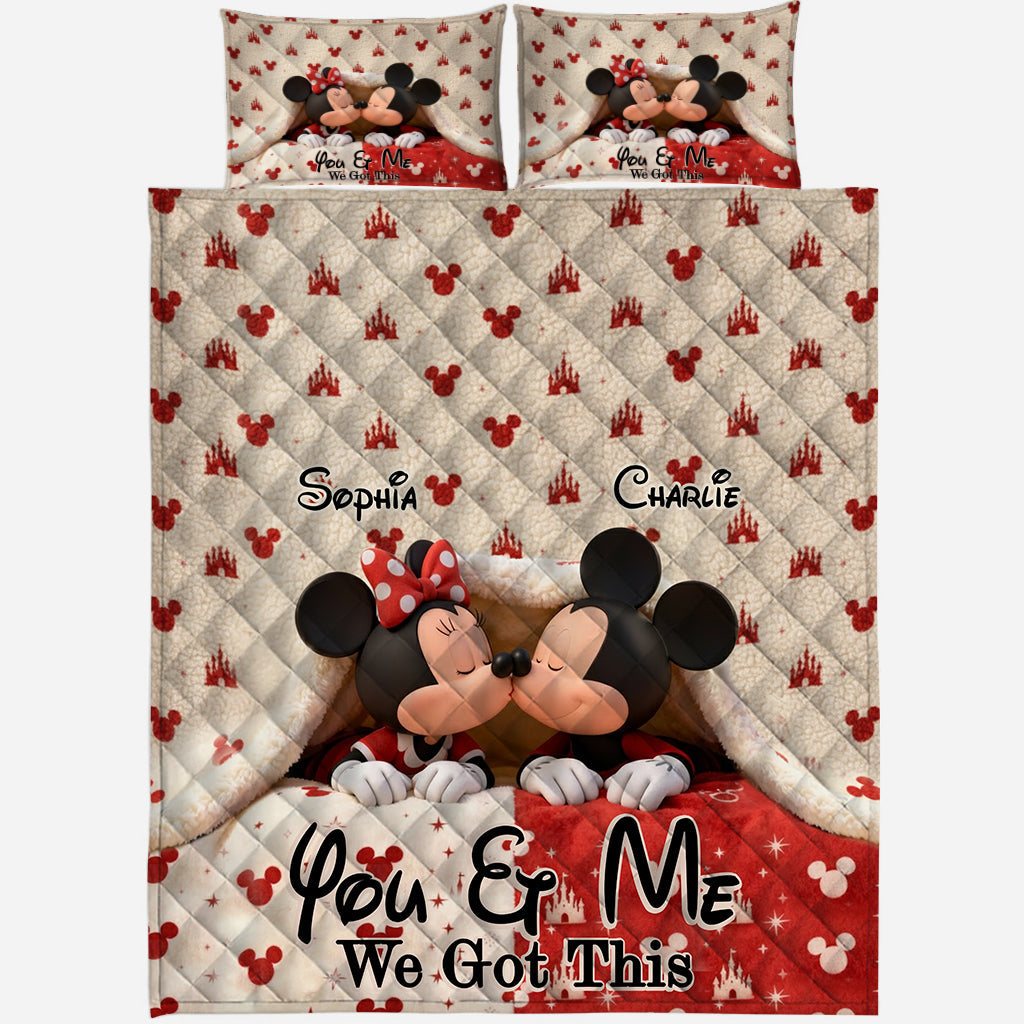 You & Me We Got This - Personalized Mouse Quilt Set