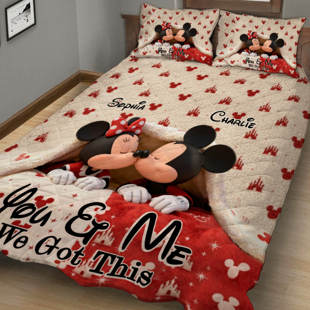 You & Me We Got This - Personalized Mouse Quilt Set