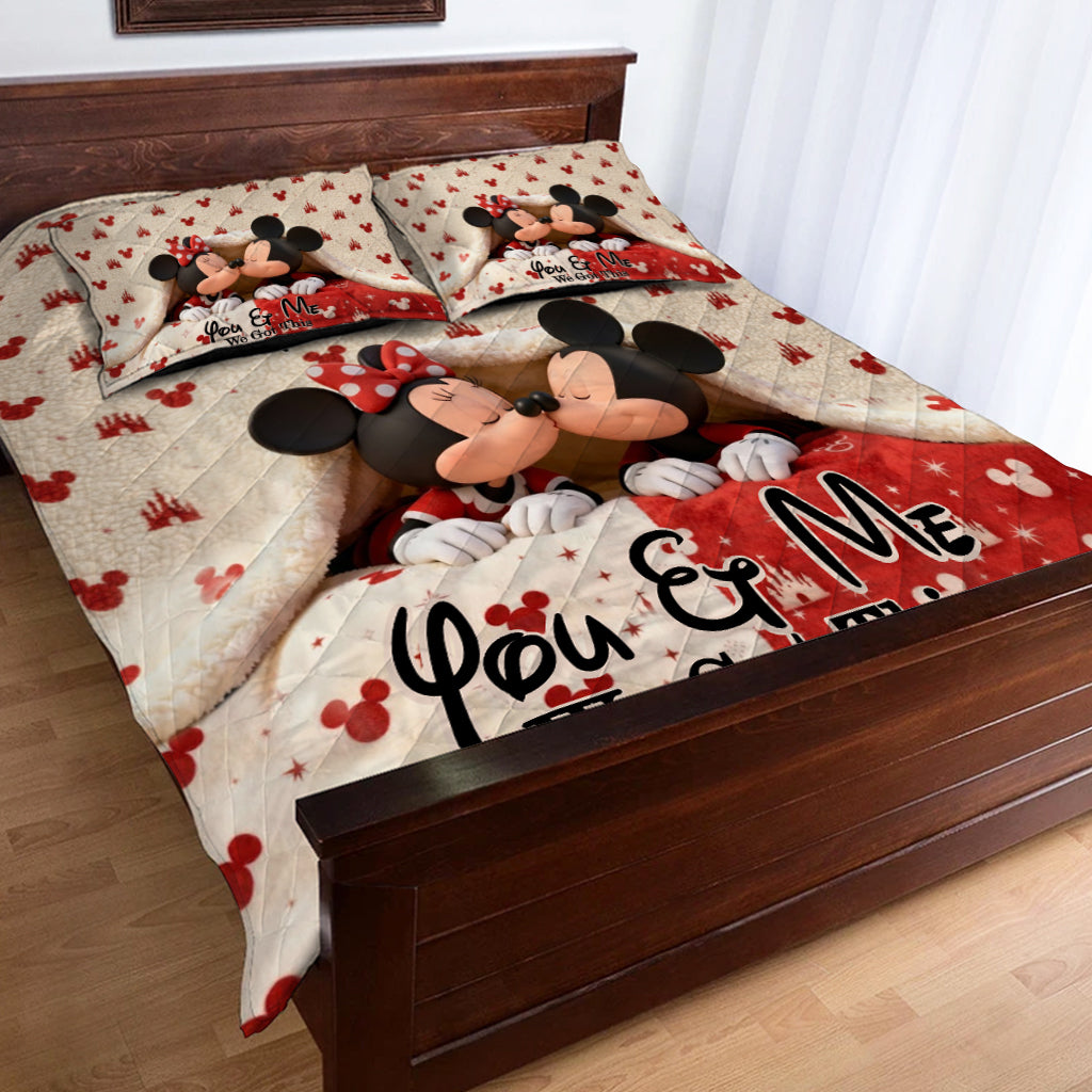 You & Me We Got This - Personalized Mouse Quilt Set