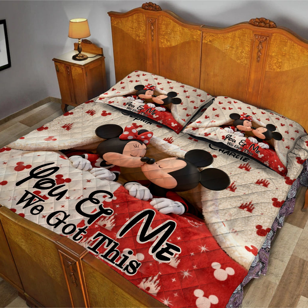 You & Me We Got This - Personalized Mouse Quilt Set
