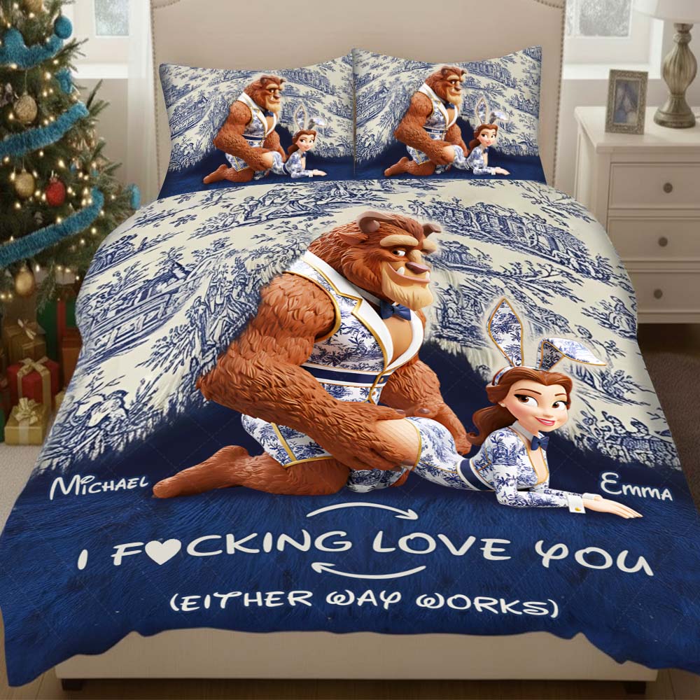 I Love You - Personalized Couple Quilt Set