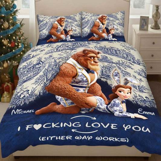 I Love You - Personalized Couple Quilt Set