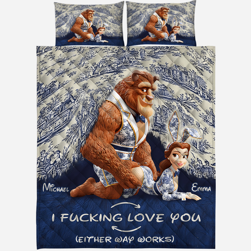 I Love You - Personalized Couple Quilt Set