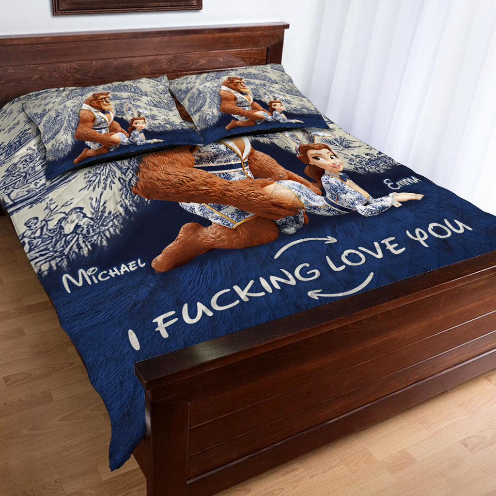 I Love You - Personalized Couple Quilt Set