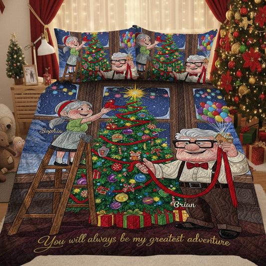 You Are My Greatest Adventure - Personalized Couple Quilt Set