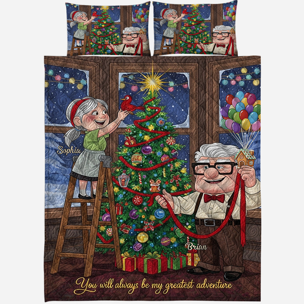 You Are My Greatest Adventure - Personalized Couple Quilt Set