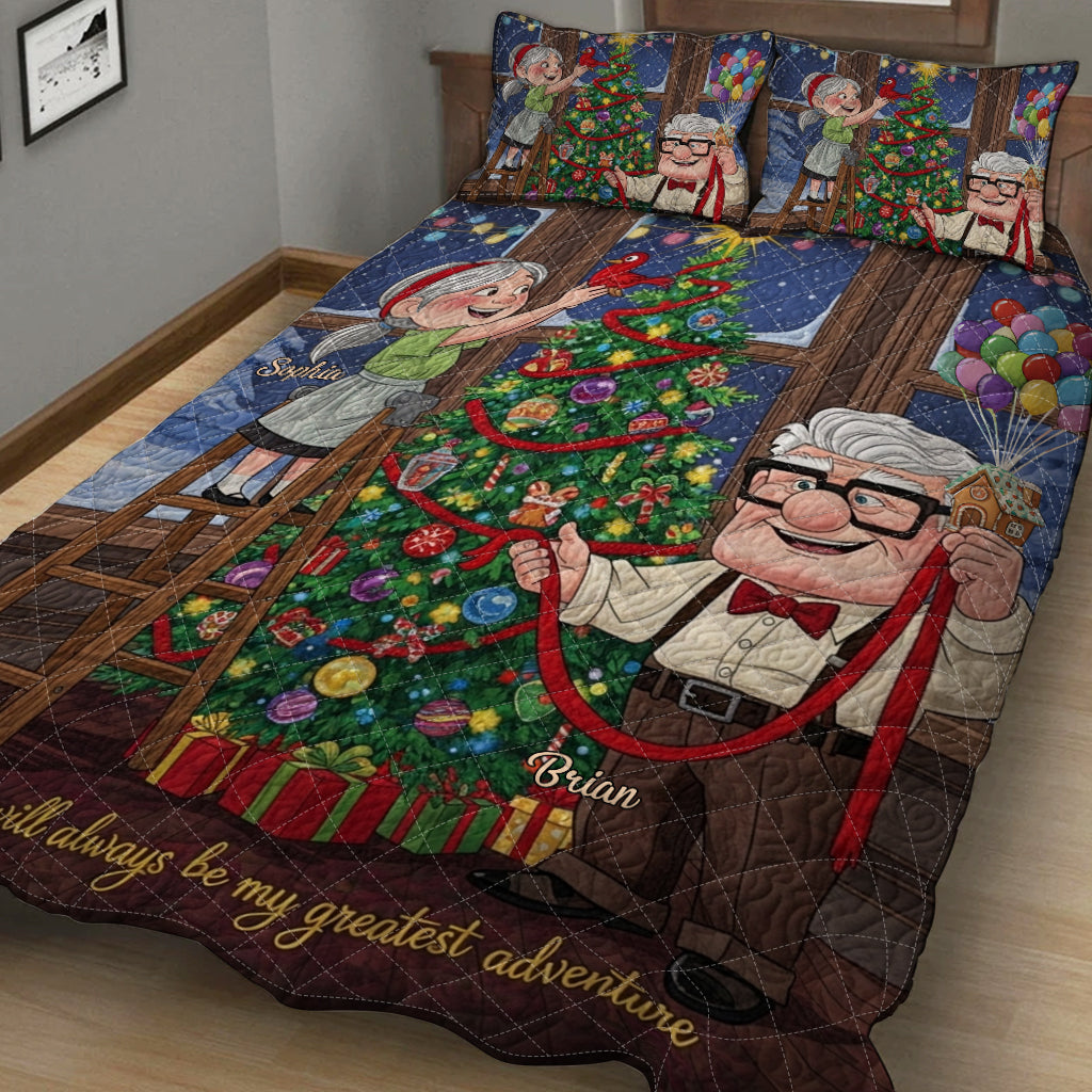 You Are My Greatest Adventure - Personalized Couple Quilt Set
