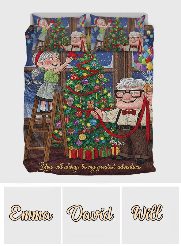You Are My Greatest Adventure - Personalized Couple Quilt Set