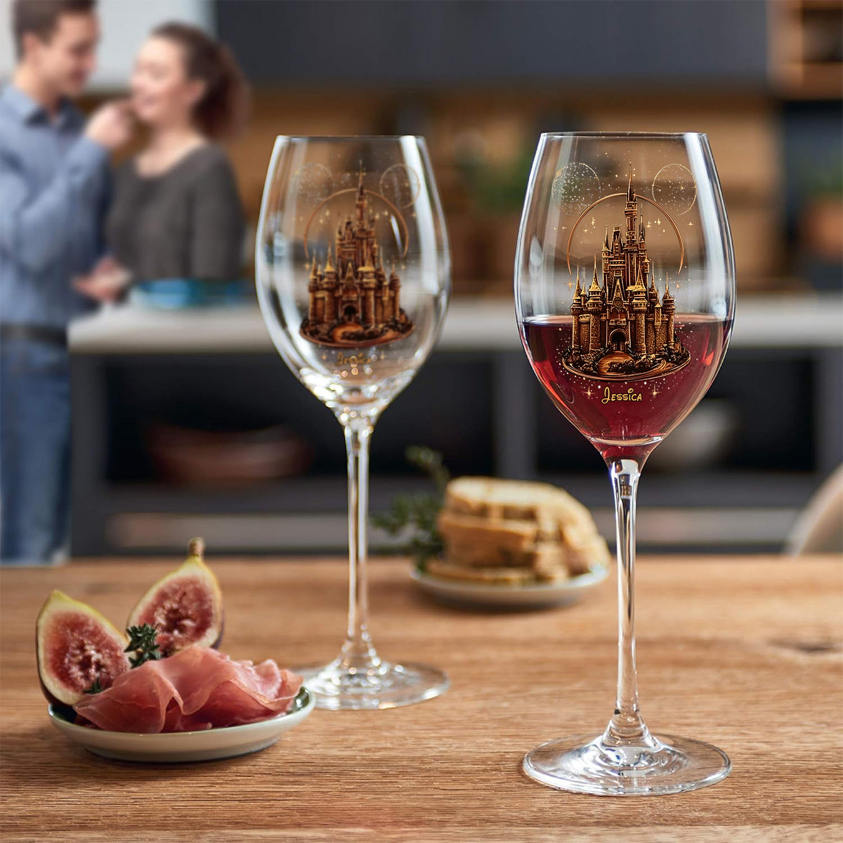 Magical Castle - Personalized Mouse Wine Glass With Long Stem