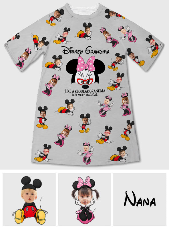 Magical Grandma - Personalized Mouse Sleep T-shirt Dress