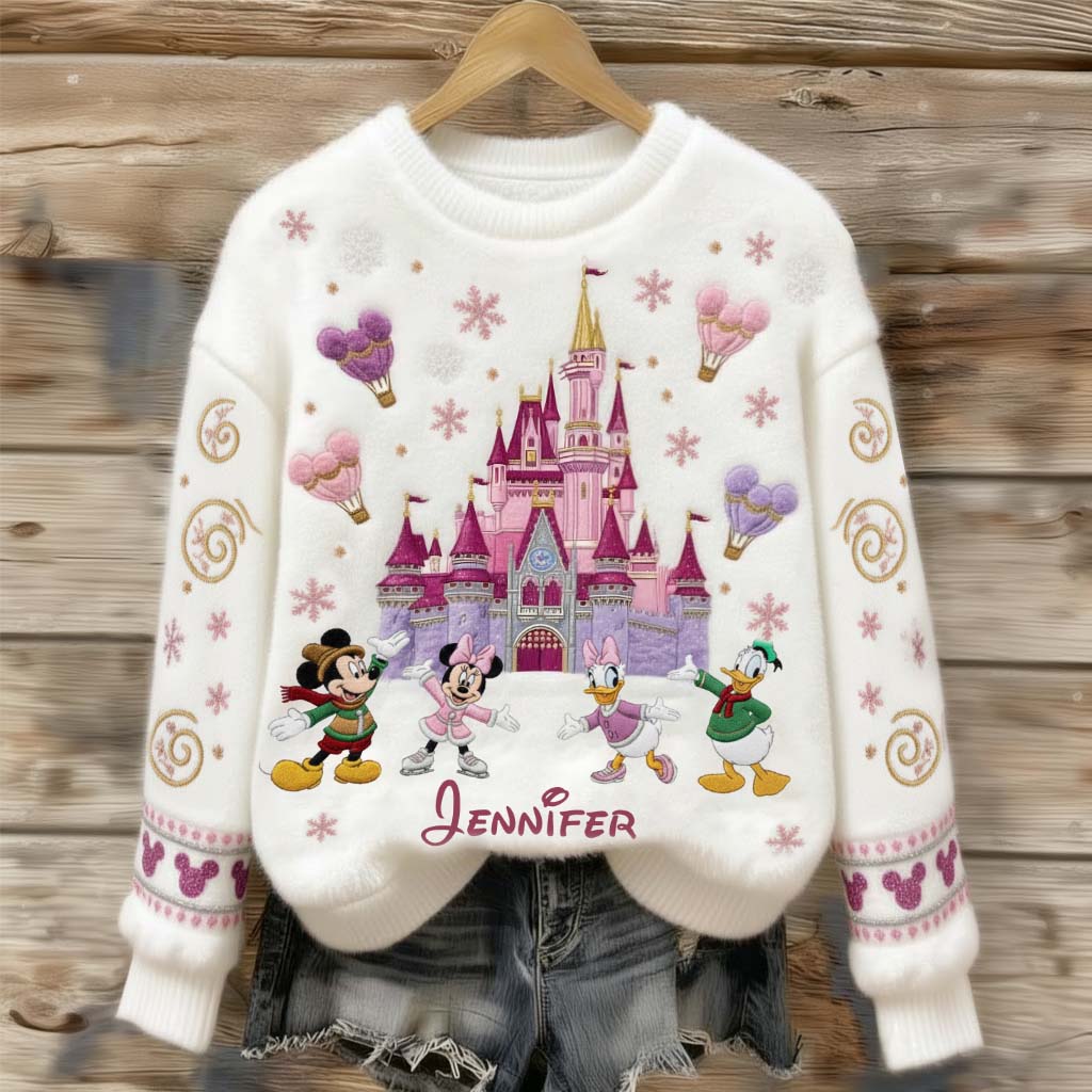 Magical Winter Castle - Personalized Mouse All Over Shirt