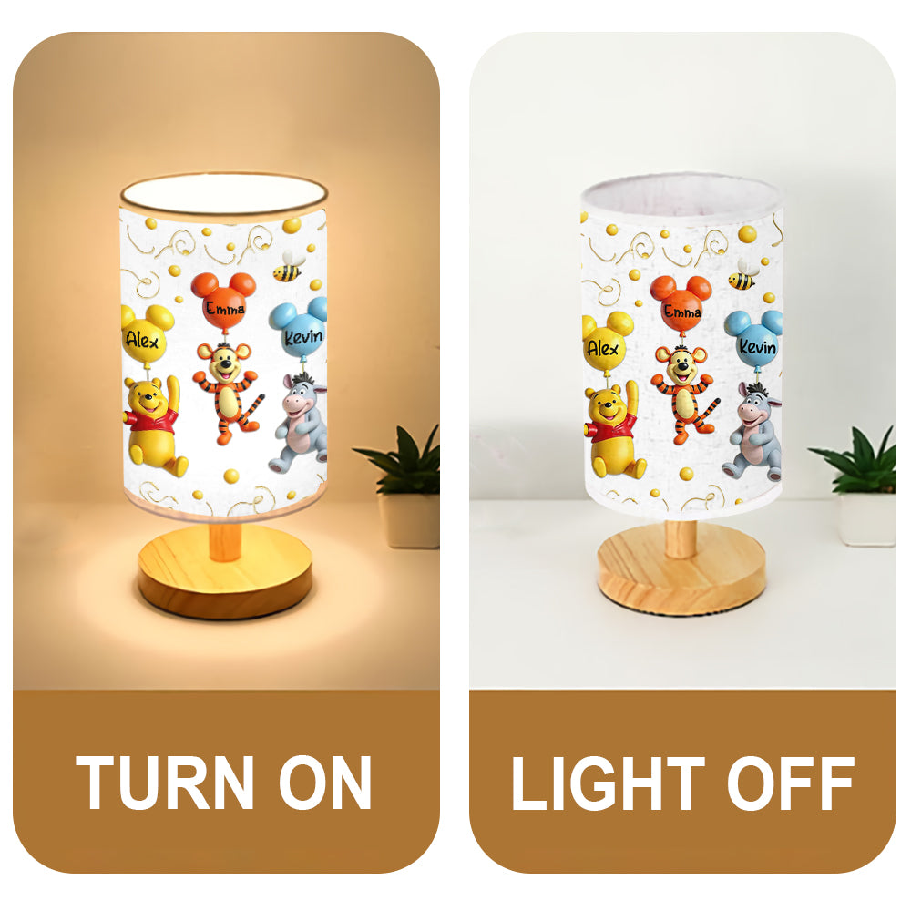 Mama Bear - Personalized Mouse Table Lamp with Wood Base