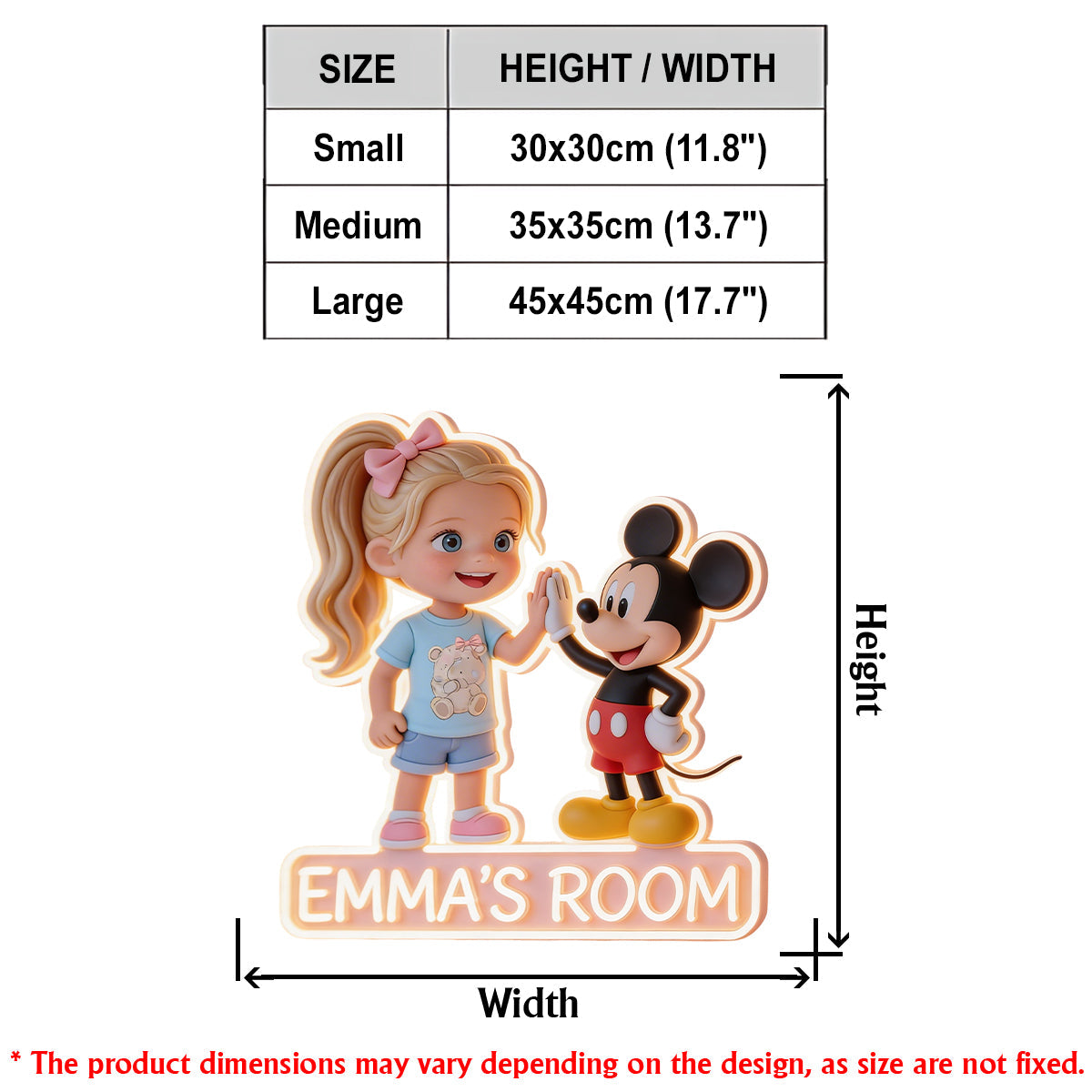 Custom Any Photo - Personalized Mouse LED Light Acrylic Sign