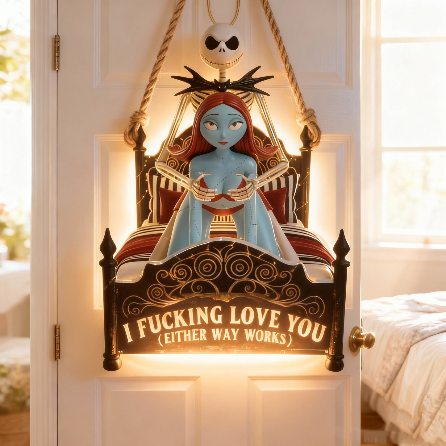 Naughty Couple - Personalized Nightmare LED Light Acrylic Sign