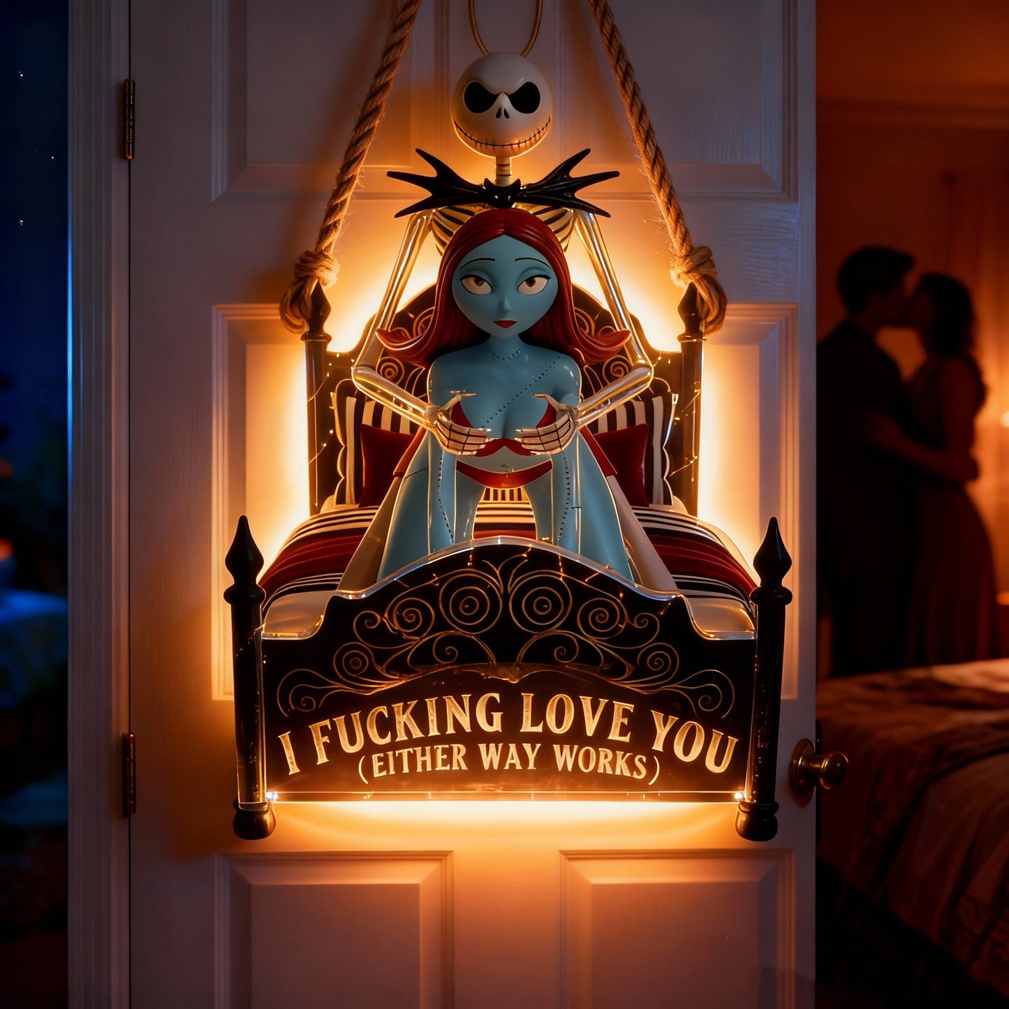 Naughty Couple - Personalized Nightmare LED Light Acrylic Sign