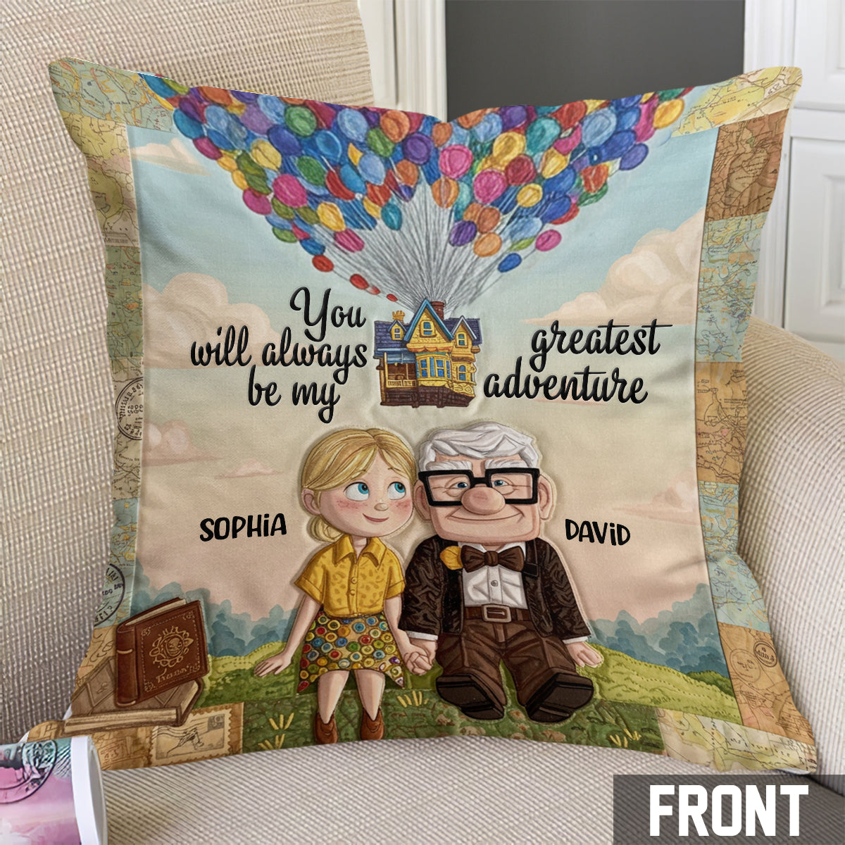 You Are My Greatest Adventure - Personalized Couple Throw Pillow