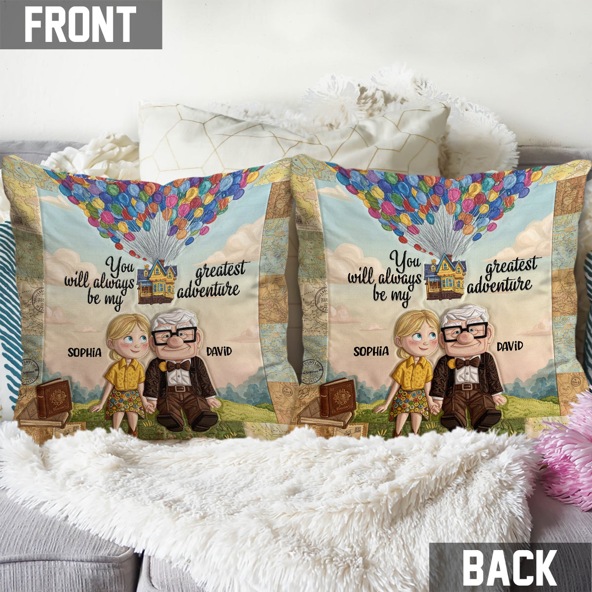 You Are My Greatest Adventure - Personalized Couple Throw Pillow