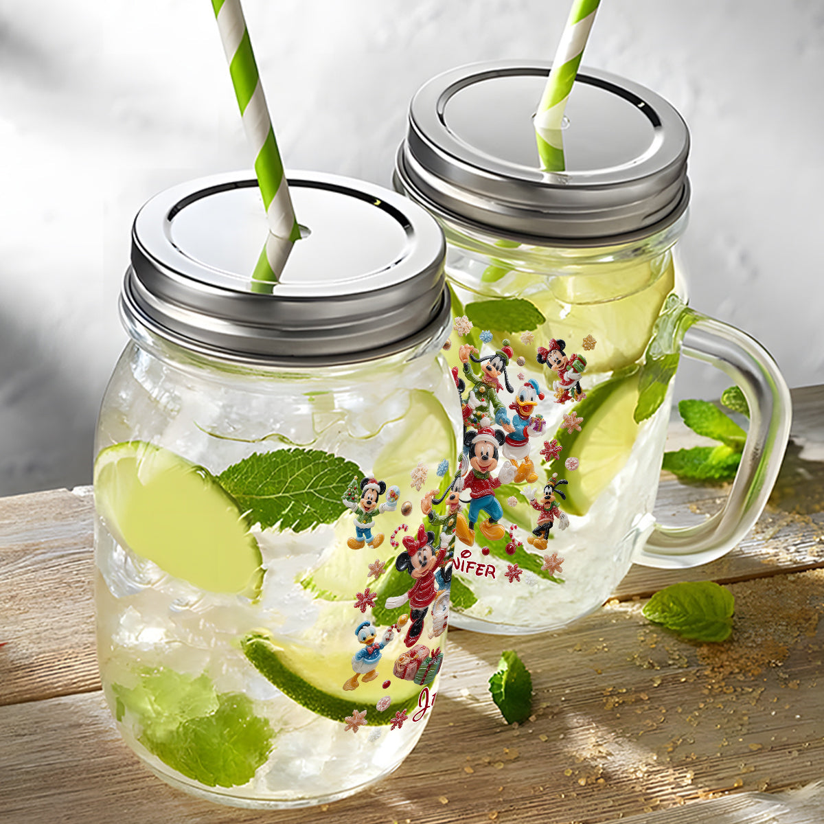 Magical Christmas - Personalized Mouse Mason Jar Cup