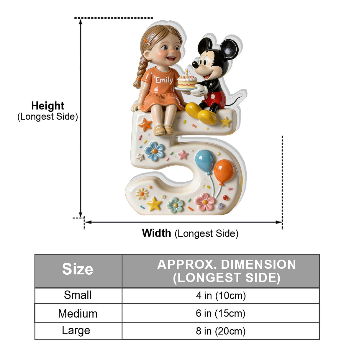 Magical Birthday - Personalized Mouse 3D Plaque