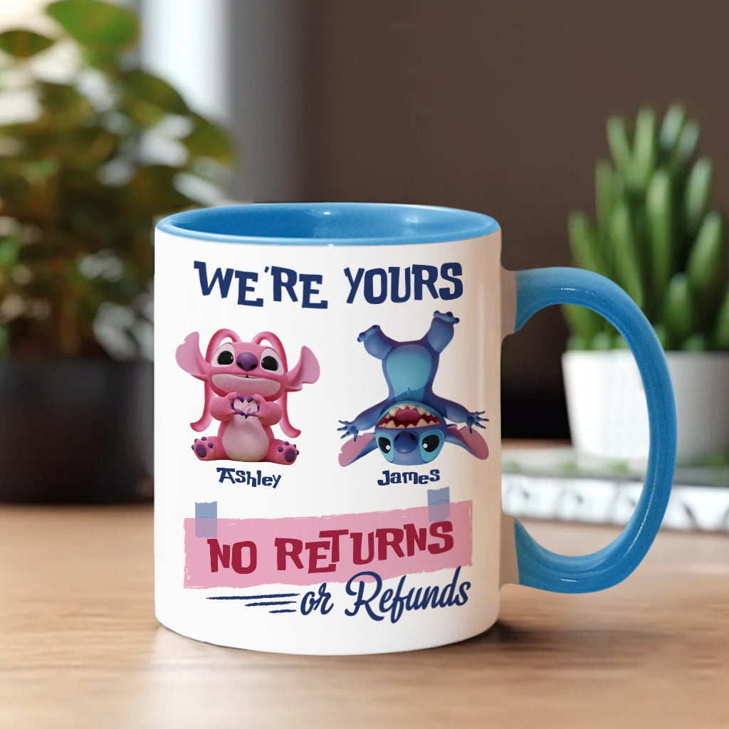Ohana Kids No Returns Or Refunds - Funny Gift For Dad, Mom, Grandma, Grandpa - Personalized Ohana Accent Mug