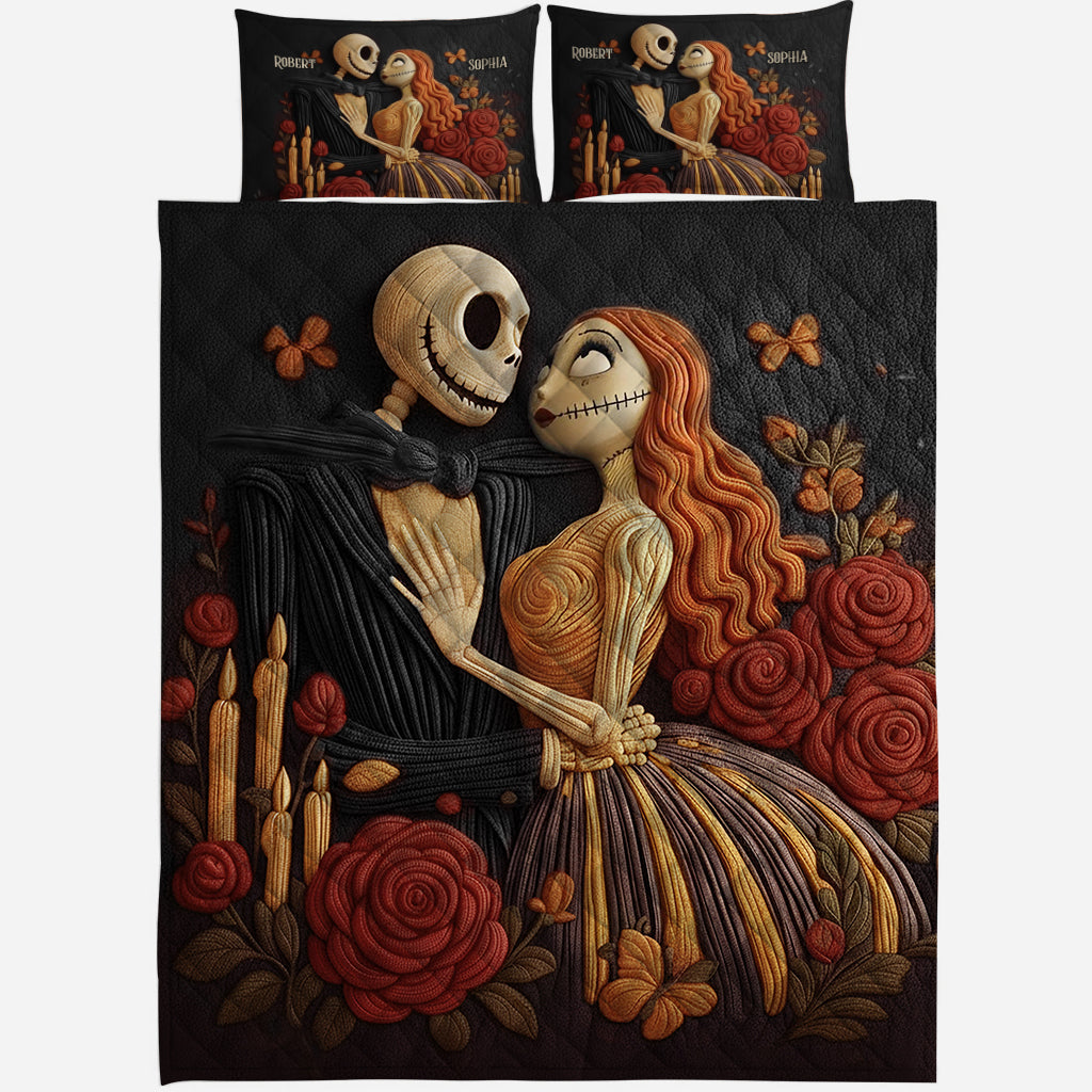 Nightmare Christmas Couple - Personalized Nightmare Quilt Set