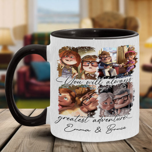 You Are My Greatest Adventure - Personalized Couple Accent Mug