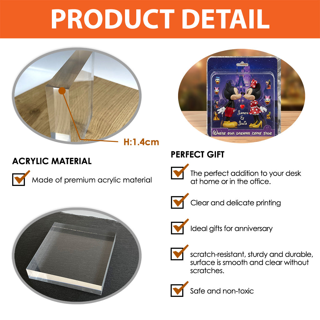 Happily Ever After - Personalized Mouse Custom Shaped Acrylic Plaque