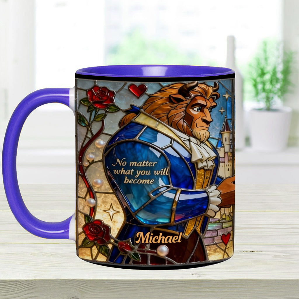 I Still Love You Till The End - Personalized Beauty And The Beast Accent Mug