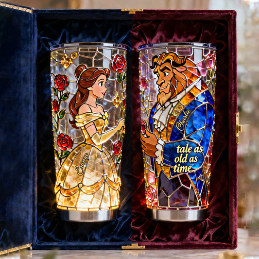 Tale as Old as Time - Personalized Beauty And The Beast Tumbler