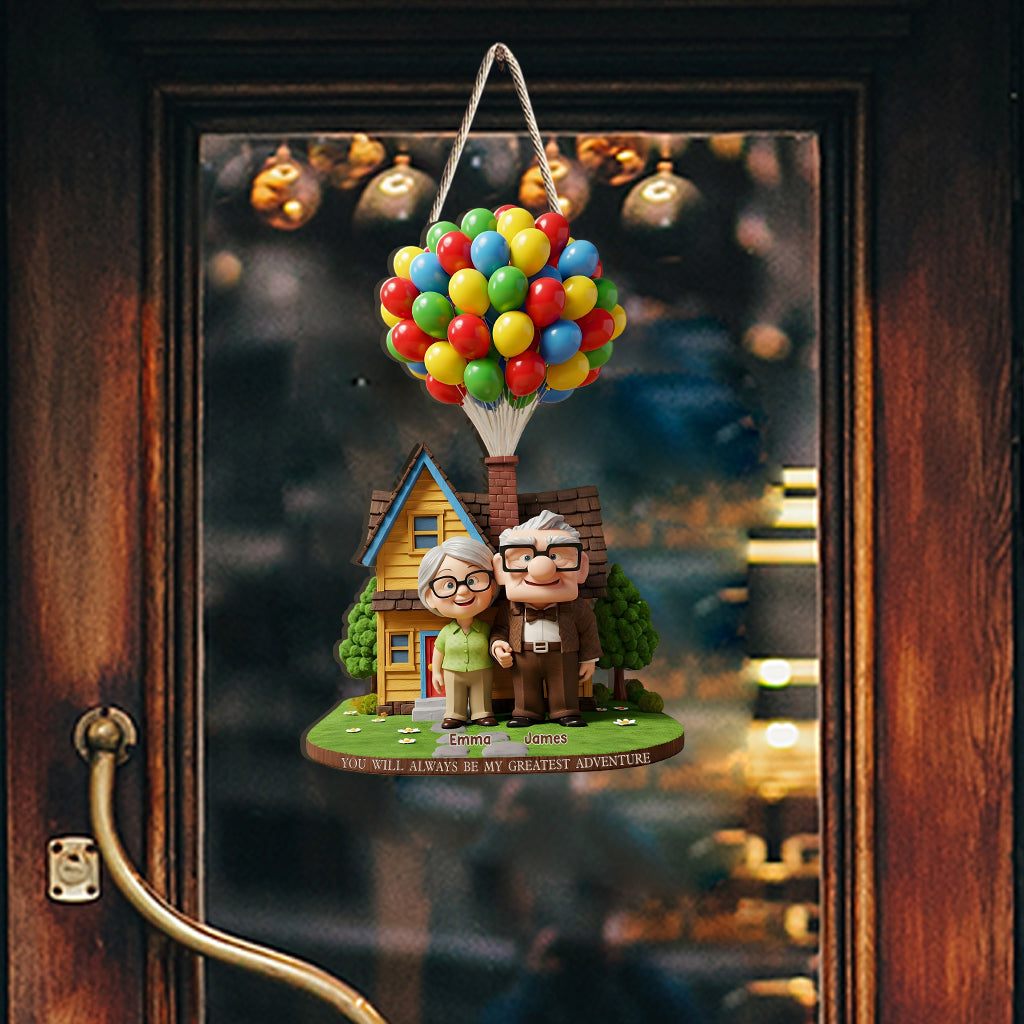 You Will Always Be My Greatest Adventure - Personalized Couple Custom Shaped Wood Sign