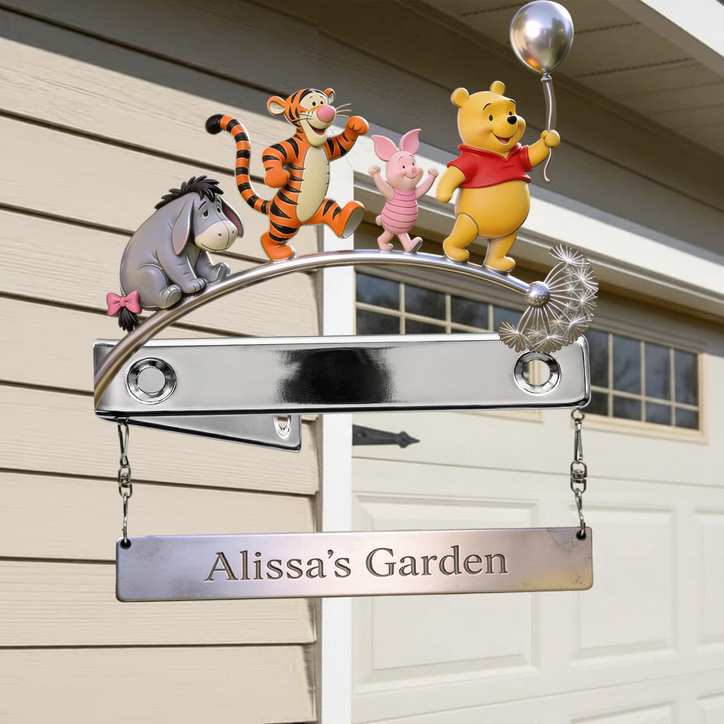 Bear Friends - Personalized Yellow Bear Wooden Wall Mount Sign