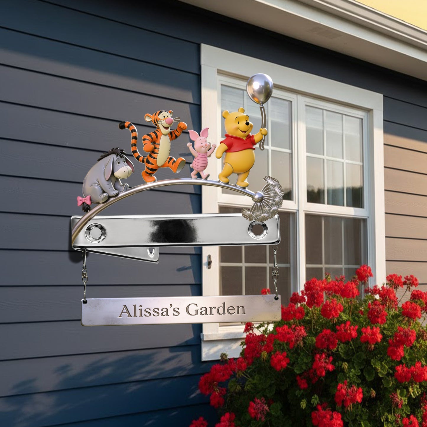 Bear Friends - Personalized Yellow Bear Wooden Wall Mount Sign