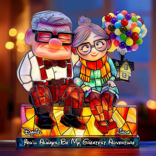 You Will Always Be My Adventure - Personalized Mouse Acrylic LED Night Light