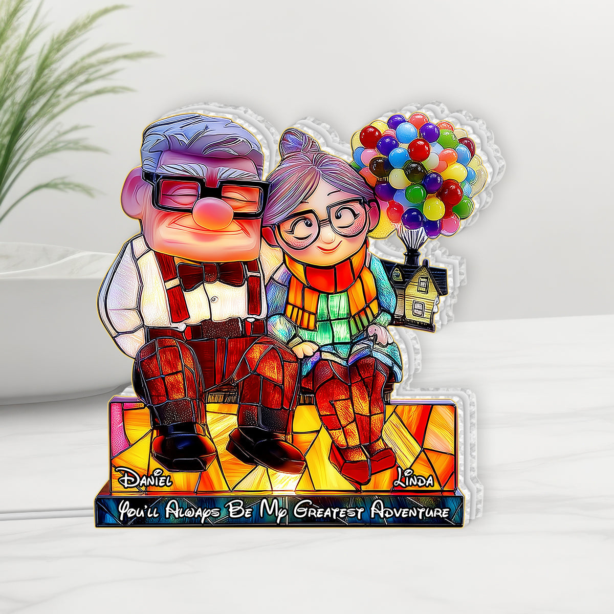 You Will Always Be My Adventure - Personalized Mouse Acrylic LED Night Light