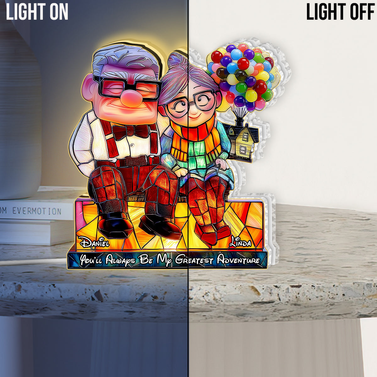 You Will Always Be My Adventure - Personalized Mouse Acrylic LED Night Light