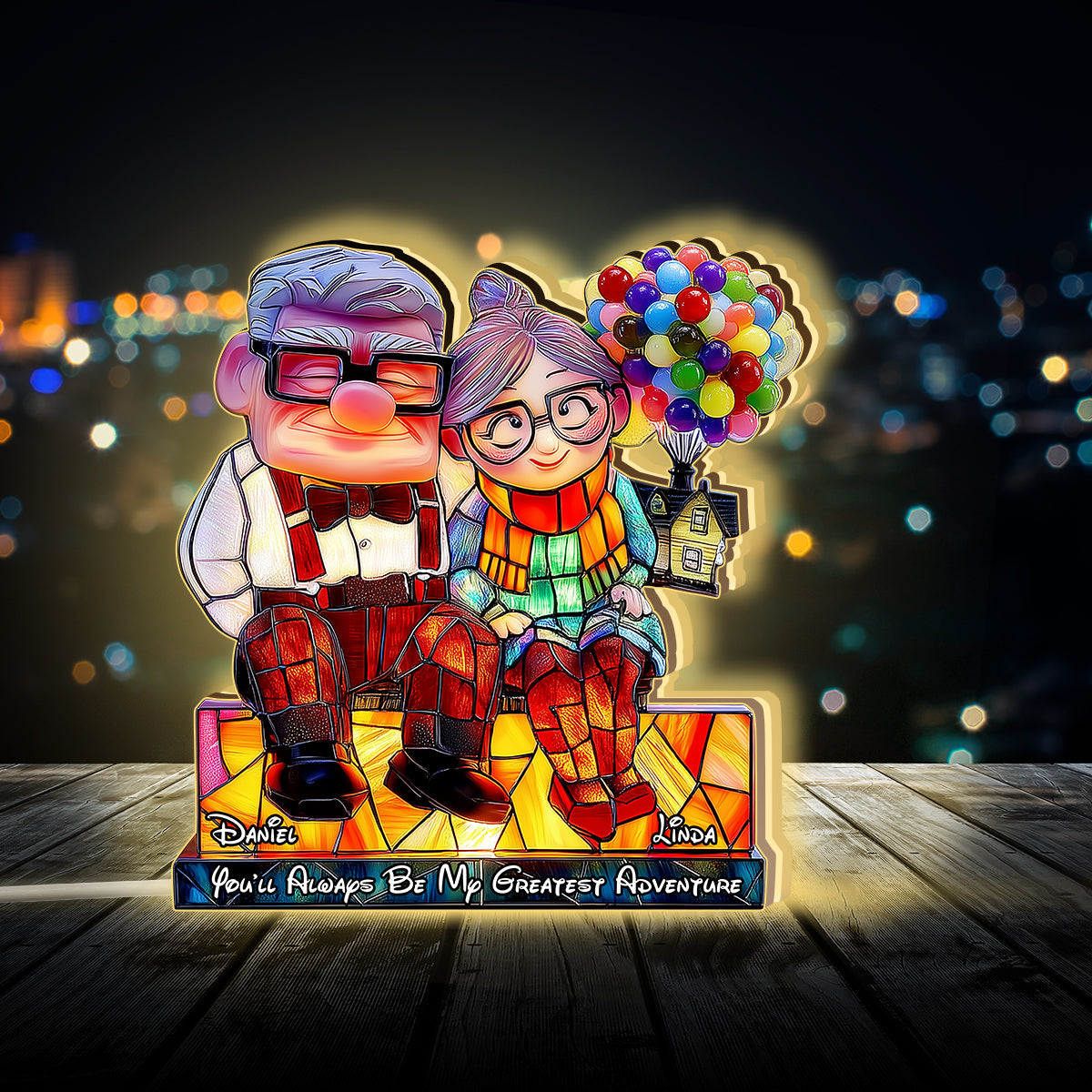 You Will Always Be My Adventure - Personalized Mouse Acrylic LED Night Light