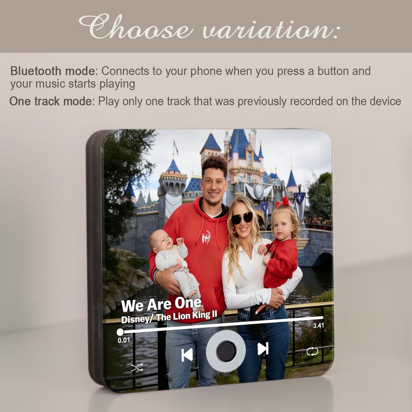 Magic Moments - Personalized Fairytale Music Magnet - Personalized Mouse Custom Shape Music Magnet