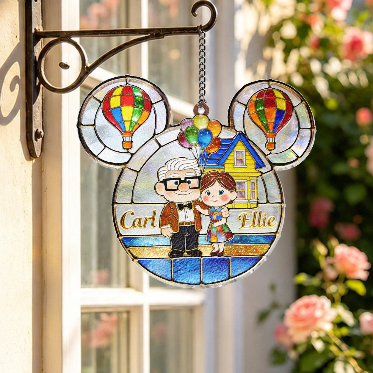 You & Me We Got This - Personalized Up Movie Couple 3D Printed Glass Suncatcher