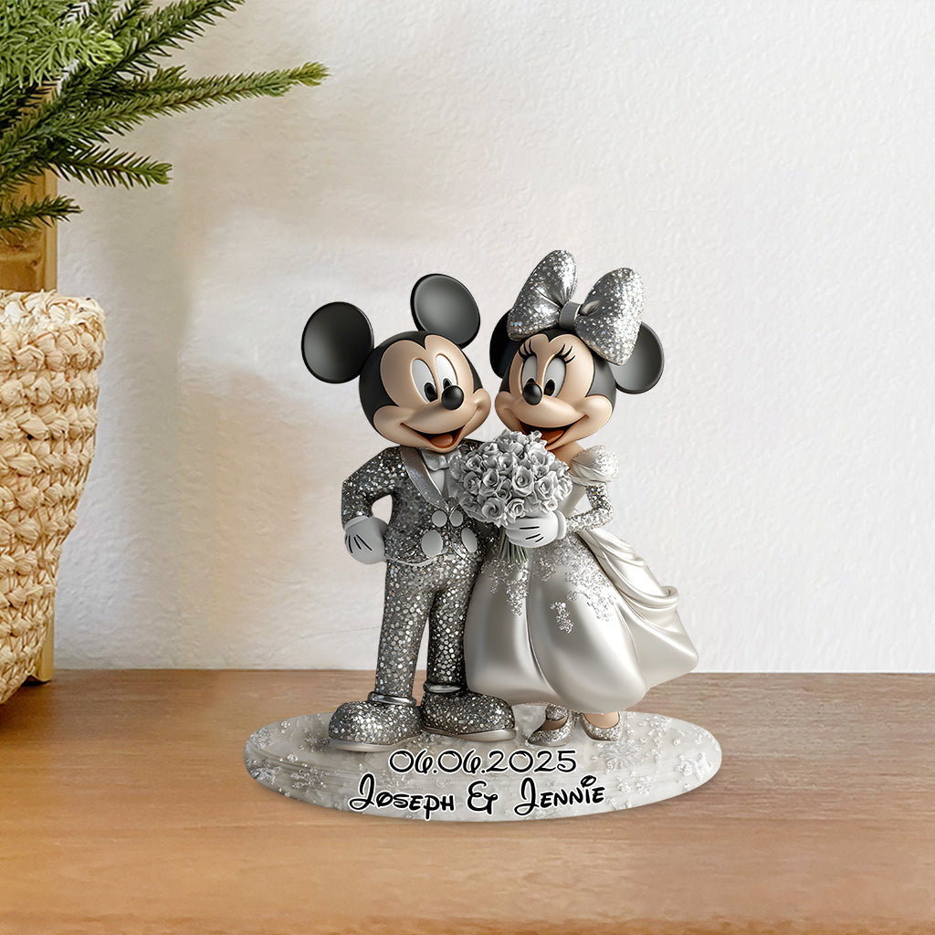 And They Lived Happily Ever After - Personalized Mouse Custom Shaped Acrylic Plaque