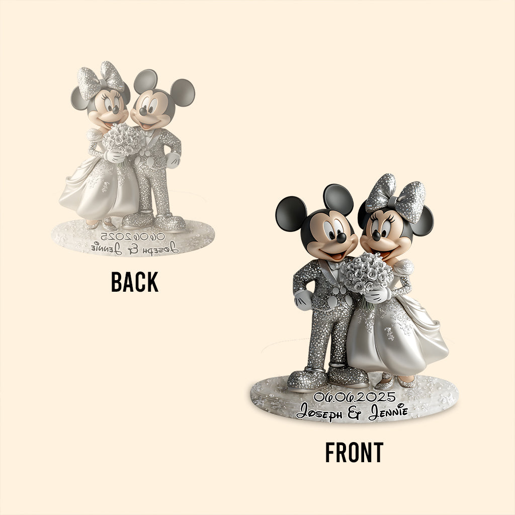 And They Lived Happily Ever After - Personalized Mouse Custom Shaped Acrylic Plaque