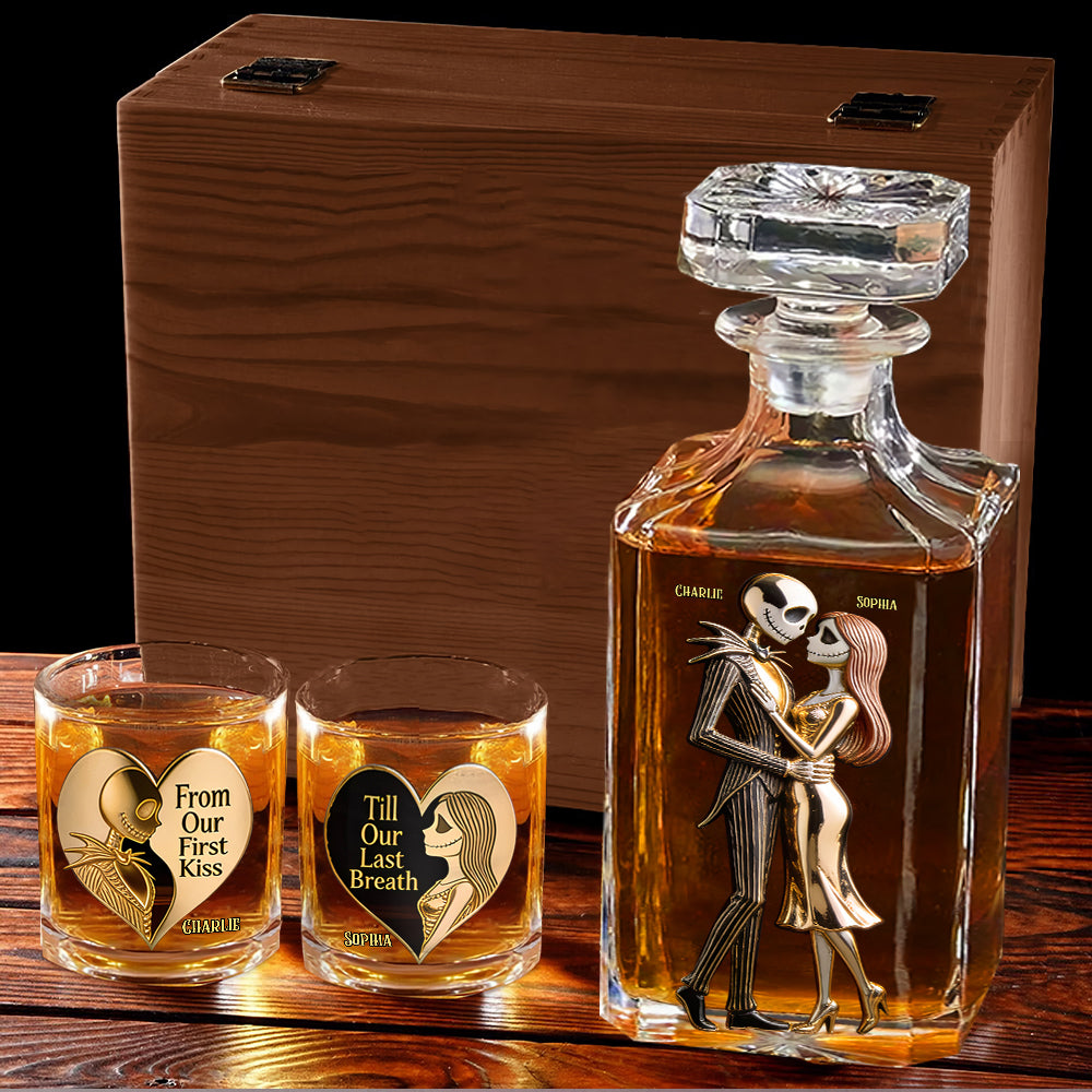 From Our First Kiss - Personalized Nightmare Whiskey Decanter Set