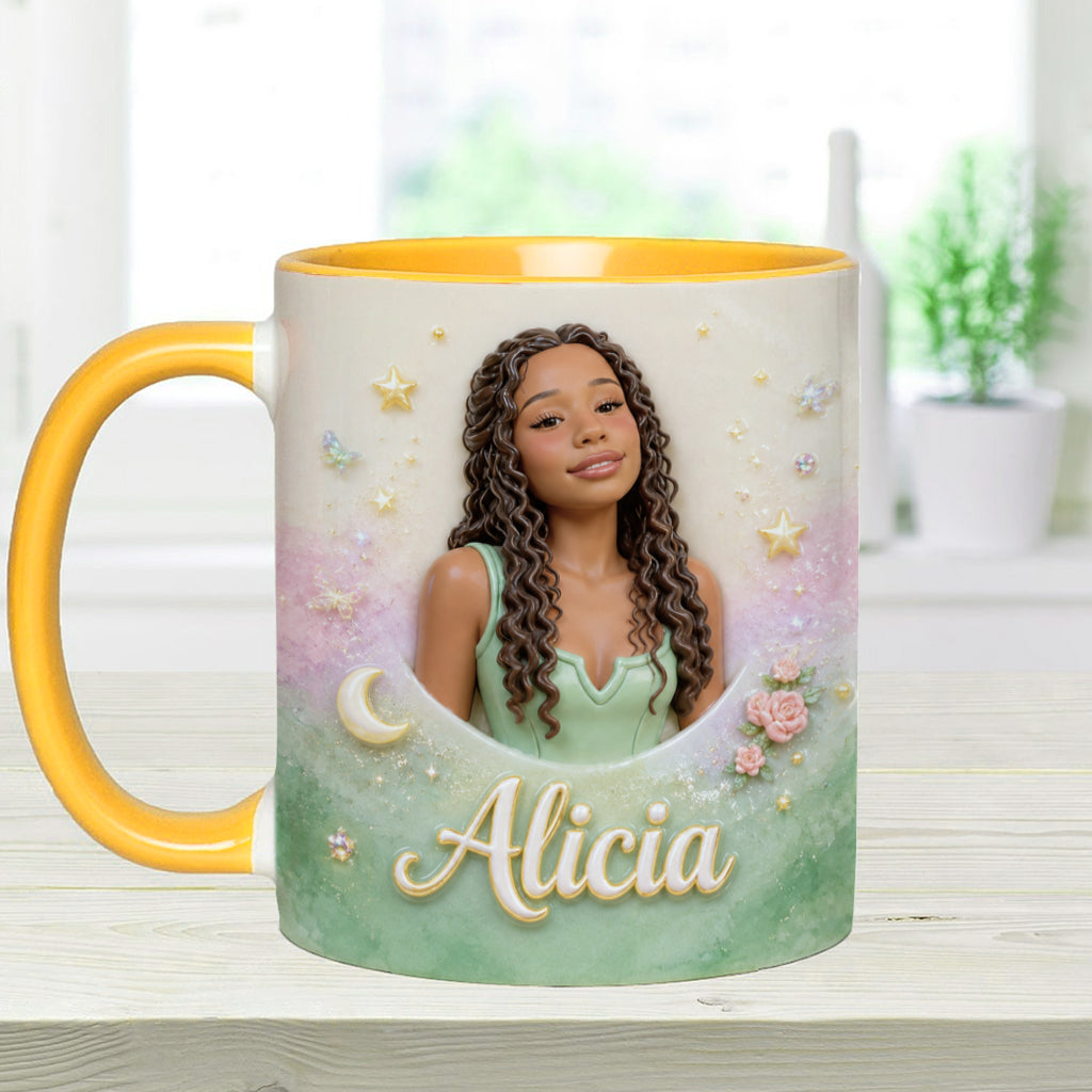 Dreamy Fairy Dust - Personalized Flying Fairy Accent Mug With Charms